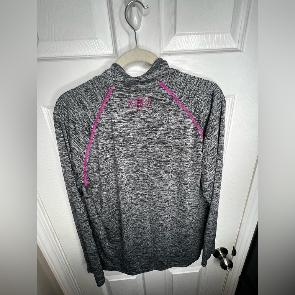 Under Armour Men’s Medium Heat Gear Loose Fit 1/4 Zip Long Sleeve Gray Top M - Picture 12 of 12